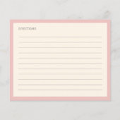 モダンライトピ縁どクパーソナライズされたレシピカード (裏面)