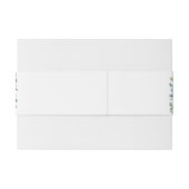 モダンライトブルーフローラ結婚のベリーバンド 招待状ベリーバンド (裏面例)