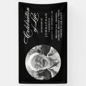 モダンライフスクリプエレガントトと写真のお祝い 横断幕 (縦)