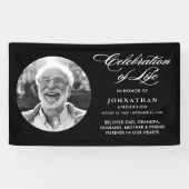 モダンライフスクリプエレガントトと写真のお祝い 横断幕 (横)