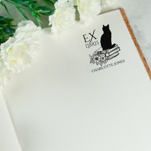 モダンライブラリーキャットブック ラバースタンプ