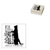 モダンライブラリー猫のブックプレート ラバースタンプ (押印)