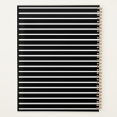 モダンライムレモン水の色のロゴフォイルリム結婚ズ プランナー手帳 (裏面)