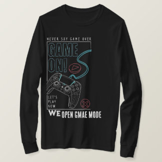 モダンラインアートゲーマー グラフィックTシャツ - Let's Play N Tシャツ