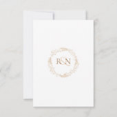 モダンラウレルガーランドウェディング 出欠カード (裏面)