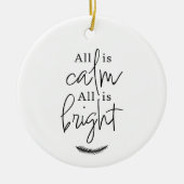 モダンラウンド オーナメント All Is Calm, All is Bright (正面)