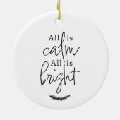 モダンラウンド オーナメント All Is Calm, All is Bright (裏面)