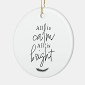モダンラウンド オーナメント All Is Calm, All is Bright (左)