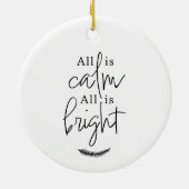モダンラウンド オーナメント All Is Calm, All is Bright (裏面)