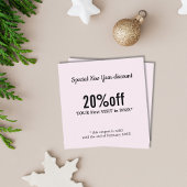 モダンラエレガントイトピンク美しい 割引カード