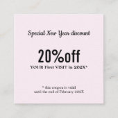 モダンラエレガントイトピンク美しい 割引カード (正面)