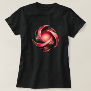 モダンラグジュアリーアブストラクトのInterwoven Arcエンブレムグラフィック Tシャツ