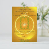 | モダンラグジュアリー返信カード 出欠カード (スタンド正面)