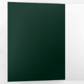 モダンラグジュアリー ゴールド グリーン グリッター コンフェッティ ウェディング 三つ折り案内状 (内部最初)