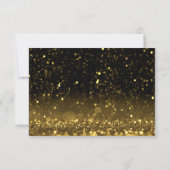 モダンラグジュアリー ゴールド ブラック キラキラ サンキューカード (裏面)