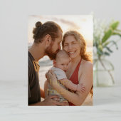 モダンラグジュアリー フォイル写真 ハッピー ホリデー カード (立ち正面)