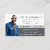 モダンラグジュアリー プロフェッショナル リアルエステート エージェント フォト 名刺 (正面)