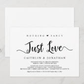 モダンラスティックなふたりの誓い、何も特別なものはない、ただ愛 招待状 (正面/裏面)