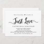 モダンラスティックな小さな結婚式, 何も特別なものはない、ただ愛 招待状 (正面/裏面)