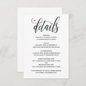 モダンラスティックウェディング 詳細案内カード v1 エンクロージャーカード (正面/裏面)