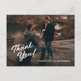 モダンラスティックエンゲージメントパーティーお礼 ポストカード