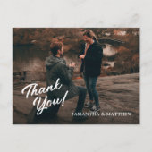 モダンラスティックエンゲージメントパーティー感謝祭 ポストカード (正面)