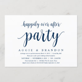 モダンラスティックキュート ネイビーブルー, 結婚式の秘密の誓い 招待状