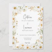 モダンラスティックデイジーフレーム 招待状 (正面)