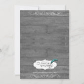 モダンラスティックバーンワッドアニバーサリー 招待状 (裏面)