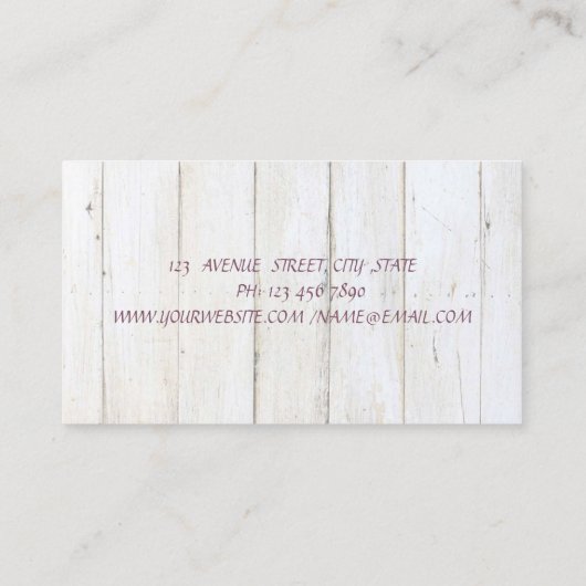 モダンラスティック水彩花木テクスチャ 名刺 (裏面)