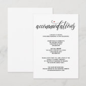 モダンラスティック ウェディング宿泊案内カード エンクロージャーカード (正面/裏面)