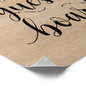 モダンラスティック ウェディング サイン ゲストボード ポスター (角)