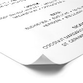 モダンラスティック ウェディング バー メニュー サイン ドリンクス (角)