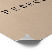 モダンラスティック ウェディング リハーサル ディナーへようこそ ポスター (角)