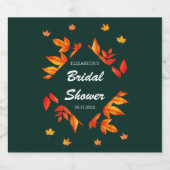 モダンラスティック オータムリーフ ブライダルシャワー ビールラベル (シングルラベル)