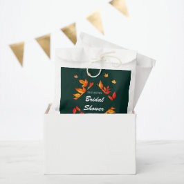 モダンラスティック オータムリーフ ブライダルシャワー フェイバーバッグ