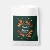 モダンラスティック オータムリーフ ブライダルシャワー フェイバーバッグ (正面)