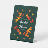 モダンラスティック オータムリーフ ブライダルシャワー 台座サイン (正面)