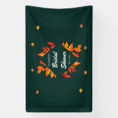 モダンラスティック オータムリーフ ブライダルシャワー 横断幕 (縦)