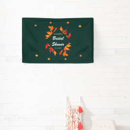 モダンラスティック オータムリーフ ブライダルシャワー 横断幕