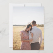 モダンラスティック テラコッタ フォト ウェディング招待状 招待状 (裏面)