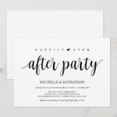 モダンラスティック, ブラックスクリプト, ウェディングエロープメント 招待状 (正面/裏面)