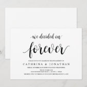 モダンラスティック, ブラックスクリプト, 婚約パーティー 招待状 (正面/裏面)