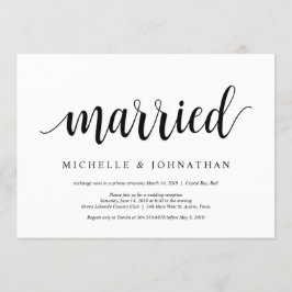 モダンラスティック, ブラックスクリプト, 結婚式の秘密結婚式 招待状