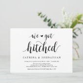 モダンラスティック, ブラックスクリプト, 結婚式の秘密結婚 招待状 (スタンド正面)