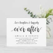 モダンラスティック, ブラックフォント, 結婚式の秘密の誓い 招待状 (スタンド正面)