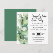 モダンラスティック ユーカリ ハッピーエバーアフターパーティ 招待状 (正面/裏面)