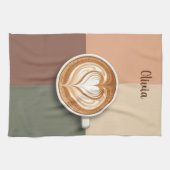 モダンラテアートハート キッチンタオル (横)