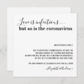 モダンラブは伝染する 結婚式延期 案内状 (正面/裏面)