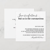 モダンラブは感染力が強い 結婚式延期 案内状 (正面/裏面)